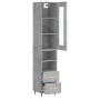 Aparador de madera contrachapada gris hormigón 34,5x34x180 cm de , Aparadores - Ref: Foro24-3199285, Precio: 104,73 €, Descue...