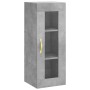 Aparador de madera contrachapada gris hormigón 34,5x34x180 cm de , Aparadores - Ref: Foro24-3199285, Precio: 104,73 €, Descue...