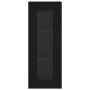 Aparador de madera contrachapada negro 34,5x34x180 cm de , Aparadores - Ref: Foro24-3199314, Precio: 118,20 €, Descuento: %