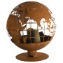 Esschert Design Brasero con forma de globo terráqueo de , Chimeneas - Ref: Foro24-433899, Precio: 323,68 €, Descuento: %