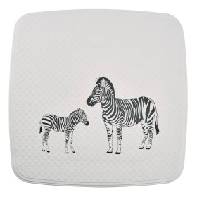 RIDDER Alfombrilla de ducha Zebra blanco y negro 54x54 cm de , Alfombras y esterillas de baño - Ref: Foro24-445031, Precio: 2...
