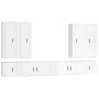 Set de muebles de TV 8 pzas madera contrachapada blanco brillo de , Muebles TV - Ref: Foro24-3188856, Precio: 469,37 €, Descu...
