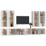 Set de muebles de TV 8 pzas madera contrachapada blanco brillo de , Muebles TV - Ref: Foro24-3188856, Precio: 469,37 €, Descu...