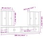 Set de muebles de TV 8 pzas madera contrachapada blanco brillo de , Muebles TV - Ref: Foro24-3188856, Precio: 469,37 €, Descu...