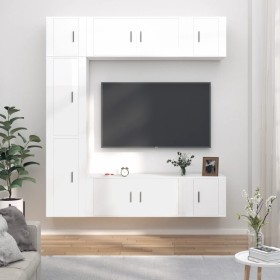 Set de muebles de TV 7 pzas madera contrachapada blanco brillo de , Muebles TV - Ref: Foro24-3188648, Precio: 371,59 €, Descu...