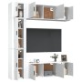Set de muebles de TV 7 pzas madera contrachapada blanco brillo de , Muebles TV - Ref: Foro24-3188648, Precio: 371,59 €, Descu...