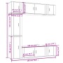 Set de muebles de TV 7 pzas madera contrachapada blanco brillo de , Muebles TV - Ref: Foro24-3188648, Precio: 371,59 €, Descu...