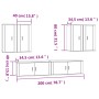 Set de muebles de TV 6 pzas madera contrachapada blanco brillo de , Muebles TV - Ref: Foro24-3188712, Precio: 394,21 €, Descu...