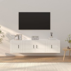 Set de muebles de TV 3 pzas madera contrachapada blanco brillo de , Muebles TV - Ref: Foro24-3188400, Precio: 106,53 €, Descu...