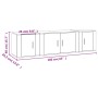 Set de muebles de TV 3 pzas madera contrachapada blanco brillo de , Muebles TV - Ref: Foro24-3188400, Precio: 106,53 €, Descu...