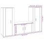 Set de muebles de TV 3 pzas madera contrachapada blanco brillo de , Muebles TV - Ref: Foro24-3188752, Precio: 166,38 €, Descu...