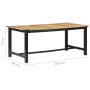 Mesa de comedor de madera maciza de mango rugosa 180x90x76 cm de , Mesas de cocina y de comedor - Ref: Foro24-287436, Precio:...