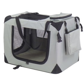 @Pet Transportín para perros nailon 70x52x50 cm gris 11072 de , Transportines y cajas para mascotas - Ref: Foro24-413714, Pre...