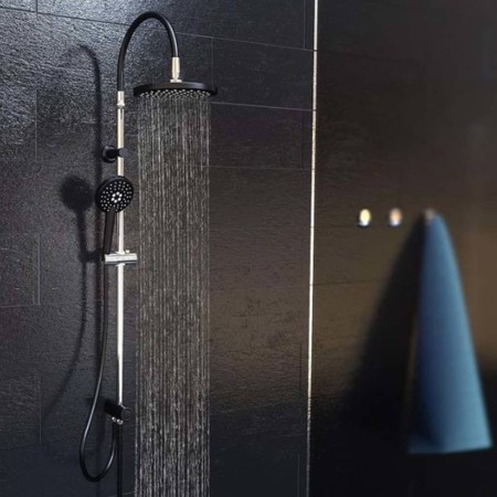 SCHÜTTE Juego de ducha fija MATAO RAIN negro cromado mate de , Cabezales de ducha - Ref: Foro24-429382, Precio: 130,29 €, Des...