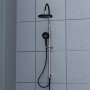 SCHÜTTE Juego de ducha fija MATAO RAIN negro cromado mate de , Cabezales de ducha - Ref: Foro24-429382, Precio: 130,29 €, Des...