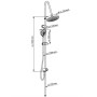 SCHÜTTE Juego de ducha fija MATAO RAIN negro cromado mate de , Cabezales de ducha - Ref: Foro24-429382, Precio: 130,29 €, Des...