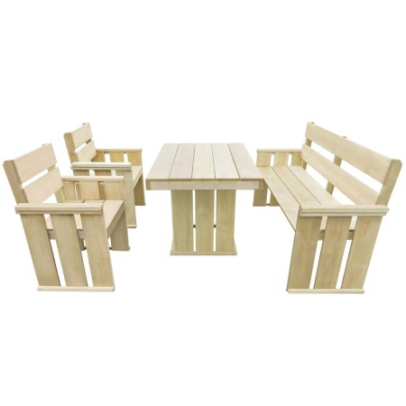 Set de comedor de jardín 4 piezas madera de pino impregnada de , Conjuntos de jardín - Ref: Foro24-43262, Precio: 374,39 €, D...