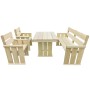 Set de comedor de jardín 4 piezas madera de pino impregnada de , Conjuntos de jardín - Ref: Foro24-43262, Precio: 374,39 €, D...