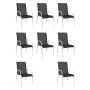 Juego de comedor de jardín 9 piezas de acero negro de , Conjuntos de jardín - Ref: Foro24-43306, Precio: 440,04 €, Descuento: %