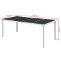 Juego de comedor de jardín 9 piezas de acero negro de , Conjuntos de jardín - Ref: Foro24-43306, Precio: 440,04 €, Descuento: %