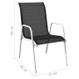 Juego de comedor de jardín 9 piezas de acero negro de , Conjuntos de jardín - Ref: Foro24-43306, Precio: 440,04 €, Descuento: %