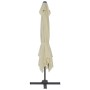 Sombrilla jardín voladiza con palo de aluminio arena 300x300 cm de , Sombrillas - Ref: Foro24-44632, Precio: 289,20 €, Descue...