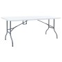 Mesa de jardín plegable con 2 bancos acero y HDPE blanco 180 cm de , Conjuntos de jardín - Ref: Foro24-48833, Precio: 178,60 ...