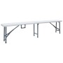 Mesa de jardín plegable con 2 bancos acero y HDPE blanco 180 cm de , Conjuntos de jardín - Ref: Foro24-48833, Precio: 178,60 ...