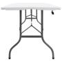 Mesa de jardín plegable con 2 bancos acero y HDPE blanco 180 cm de , Conjuntos de jardín - Ref: Foro24-48833, Precio: 178,60 ...