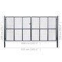 Puerta de malla de jardín acero galvanizado 400x200 cm gris de , Puertas de jardín - Ref: Foro24-143379, Precio: 646,96 €, De...