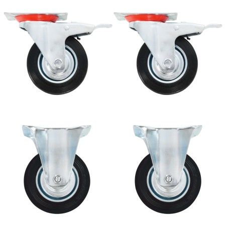 Ruedas de transporte 4 unidades 100 mm de , Manipulación de materiales - Ref: Foro24-143462, Precio: 30,38 €, Descuento: %