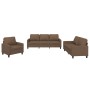 Juego de sofás con cojines 3 piezas tela marrón de , Sofás - Ref: Foro24-3201431, Precio: 638,84 €, Descuento: %