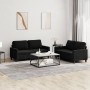 Juego de sofás con cojines 2 piezas terciopelo negro de , Sofás - Ref: Foro24-3201501, Precio: 453,53 €, Descuento: %
