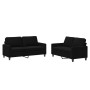 Juego de sofás con cojines 2 piezas terciopelo negro de , Sofás - Ref: Foro24-3201501, Precio: 453,53 €, Descuento: %