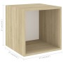 Muebles de salón 5 pzas madera ingeniería blanco y roble Sonoma de , Muebles TV - Ref: Foro24-3079624, Precio: 156,04 €, Desc...