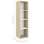 Muebles de salón 5 pzas madera ingeniería blanco y roble Sonoma de , Muebles TV - Ref: Foro24-3079624, Precio: 156,04 €, Desc...