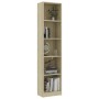Estantería de 5 niveles contrachapada color roble 40x24x175cm de , Librerías y estanterías - Ref: Foro24-800849, Precio: 117,...