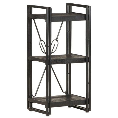 Estantería de 3 niveles madera maciza de mango negro 40x30x80cm de , Librerías y estanterías - Ref: Foro24-320625, Precio: 10...