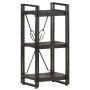 Estantería de 3 niveles madera maciza de mango negro 40x30x80cm de , Librerías y estanterías - Ref: Foro24-320625, Precio: 10...