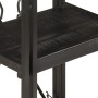 Estantería de 3 niveles madera maciza de mango negro 40x30x80cm de , Librerías y estanterías - Ref: Foro24-320625, Precio: 10...