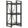 Estantería de 3 niveles madera maciza de mango negro 40x30x80cm de , Librerías y estanterías - Ref: Foro24-320625, Precio: 10...