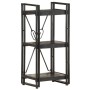 Estantería de 3 niveles madera maciza de mango negro 40x30x80cm de , Librerías y estanterías - Ref: Foro24-320625, Precio: 10...