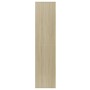 Estantería/Aparador contrachapada blanco y roble 66x30x130 cm de , Librerías y estanterías - Ref: Foro24-800158, Precio: 67,6...