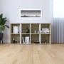 Estantería/Aparador contrachapada blanco y roble 66x30x130 cm de , Librerías y estanterías - Ref: Foro24-800158, Precio: 67,6...