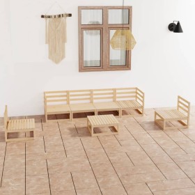 Juego de muebles de jardín 7 piezas madera maciza de pino de , Conjuntos de jardín - Ref: Foro24-3075404, Precio: 412,01 €, D...