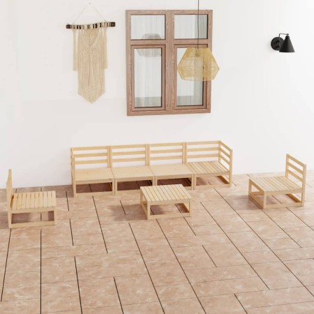 Juego de muebles de jardín 7 piezas madera maciza de pino de , Conjuntos de jardín - Ref: Foro24-3075404, Precio: 412,01 €, D...