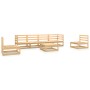 Juego de muebles de jardín 7 piezas madera maciza de pino de , Conjuntos de jardín - Ref: Foro24-3075404, Precio: 412,01 €, D...
