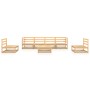 Juego de muebles de jardín 7 piezas madera maciza de pino de , Conjuntos de jardín - Ref: Foro24-3075404, Precio: 412,01 €, D...