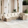 Set sofás de jardín 7 piezas y cojines ratán sintético beige en Conjuntos de jardín | Comprar online en Foru.es