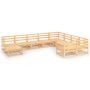 Juego de muebles de jardín 10 piezas madera maciza de pino de , Conjuntos de jardín - Ref: Foro24-3076024, Precio: 644,29 €, ...